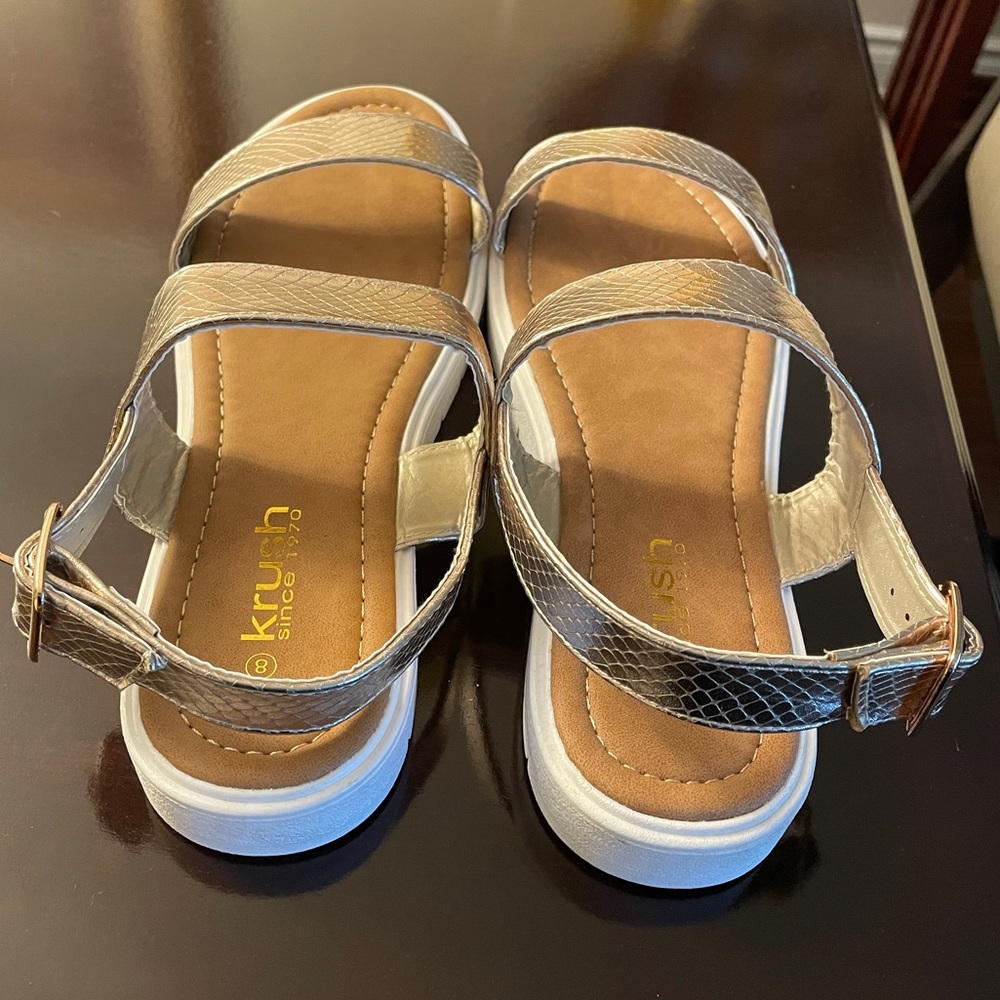 Metallic Strappy Sandals - Picture 3 of 8